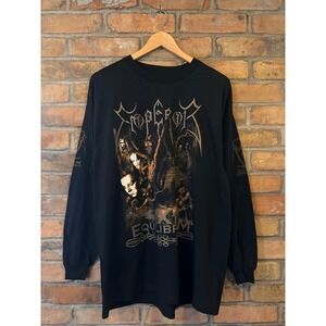 00'S Emperor IX Equilibrium Black Metal Band Long Sleeve Shirt Large Delta Tag